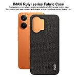 Πλάτη από Συνθετικό Δέρμα (PU) + PC για Xiaomi POCO X8 Pro Max 5G από IMAK Ruiyi Series σε Γκρι Σκούρο χρώμα με υφή υφάσματος.