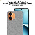 Πλάτη από Συνθετικό Δέρμα (PU) + PC για Xiaomi POCO X8 Pro Max 5G από IMAK Ruiyi Series σε Γκρι Σκούρο χρώμα με υφή υφάσματος.