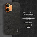 Πλάτη από Συνθετικό Δέρμα (PU) + PC για Xiaomi POCO X8 Pro Max 5G από IMAK Ruiyi Series σε Μαύρο χρώμα με υφασμάτινη υφή για άνετο κράτημα.