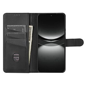 Flip Πορτοφόλι από Συνθετικό Δέρμα (PU) με TPU για το Xiaomi POCO X8 Pro Max 5G από AZNS σε Μαύρο χρώμα με θήκες καρτών και ενσωματωμένο Stand.