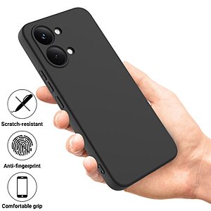 Πλάτη Σιλικόνης για Xiaomi POCO X8 Pro Max 5G από OEM σε Μαύρο χρώμα με λουράκι καρπού για ασφαλή μεταφορά.