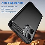 Πλάτη TPU για Xiaomi POCO X8 Pro Max 5G από OEM σε Μαύρο χρώμα με υφή Carbon Fiber και ανθεκτική επιφάνεια κατά αποτυπωμάτων.