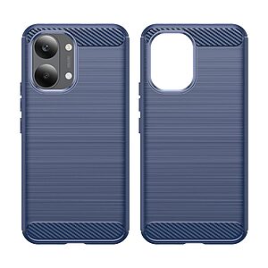 Πλάτη TPU για Xiaomi POCO X8 Pro Max 5G σε Μπλε χρώμα με υφή Carbon Fiber και ανθεκτικό brushed φινίρισμα για καθημερινή προστασία.