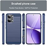 Πλάτη TPU για Xiaomi POCO X8 Pro Max 5G σε Μπλε χρώμα με υφή Carbon Fiber και ανθεκτικό brushed φινίρισμα για καθημερινή προστασία.