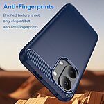Πλάτη TPU για Xiaomi POCO X8 Pro Max 5G σε Μπλε χρώμα με υφή Carbon Fiber και ανθεκτικό brushed φινίρισμα για καθημερινή προστασία.