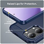 Πλάτη TPU για Xiaomi POCO X8 Pro Max 5G σε Μπλε χρώμα με υφή Carbon Fiber και ανθεκτικό brushed φινίρισμα για καθημερινή προστασία.