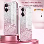 Πλάτη TPU για Xiaomi POCO X8 Pro Max 5G από OEM σε Ροζ χρώμα με gradient glitter φινίρισμα και ηλεκτρολυτικές άκρες για premium εμφάνιση.