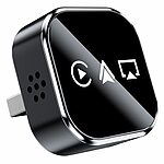 Adapter Q1A 3 in 1 για CarPlay, Android Auto & AirPlay (OEM) σε Μαύρο — ασύρματη σύνδεση Bluetooth 5.0 έως 10μ. για άμεση αναβάθμιση του αυτοκινήτου σας.