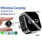 Adapter Q1A 3 in 1 - OEM - CarPlay / Android Auto / AirPlay - Μαύρο - Wireless — εικόνα 2