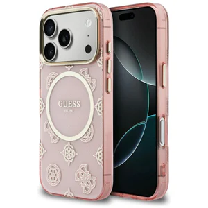 Guess IML Peony Dot MagSafe Case for iPhone 17 Pro - Pink - Θήκη Προστασίας για iPhone 17 Pro σε Ροζ Χρώμα