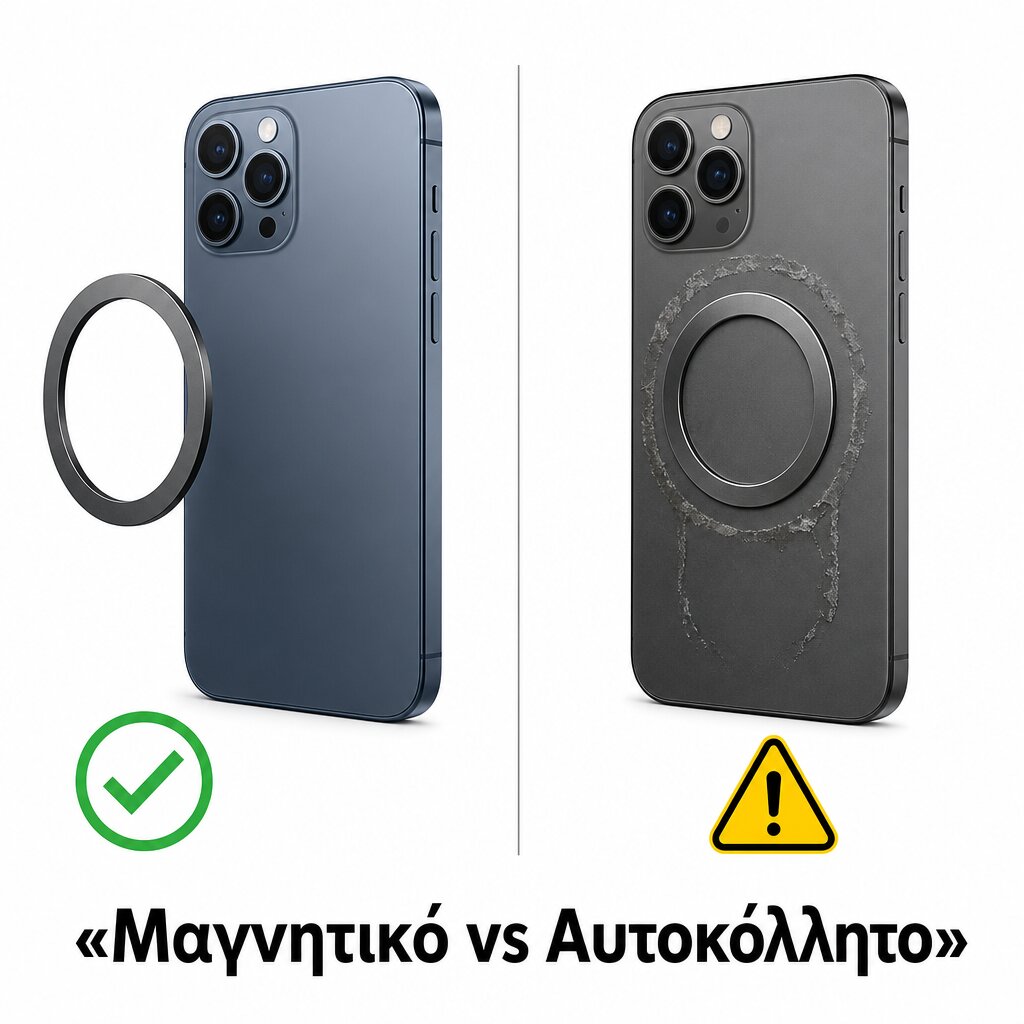 Μαγνητικό Δαχτυλίδι & MagSafe Grip: Ο Πλήρης Οδηγός Αγοράς 3 Από μαγνητικά grips μέχρι αυτοκόλλητα δαχτυλίδια — οι βασικοί τύποι.