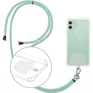 Θήκες κινητών Αξεσουάρ Alcatel 1s(2021) 47 Lanyard λουράκι λαιμού κινητού Πράσινο - universal με μεταλλικούς γάντζους
