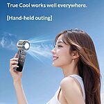 Mini Ανεμιστήρας TEC Semiconductor 3-in-1 - OEM - Φορητός με LED Οθόνη - Γκρι — εικόνα 3