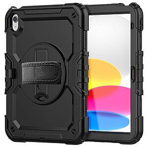 Θήκη iPad 10.9 11 Tech-Protect Solid360 μαύρη - πίσω όψη