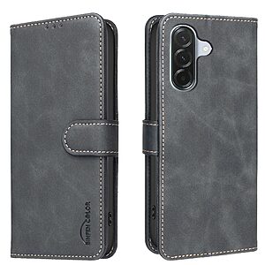 Flip Πορτοφόλι από Συνθετικό Δέρμα (PU) για Samsung Galaxy A26 5G / A17 5G / A27 5G (BINFEN COLOR BF37) — RFID προστασία, 3 θήκες καρτών & ρυθμιζόμενο stand για hands-free χρήση.