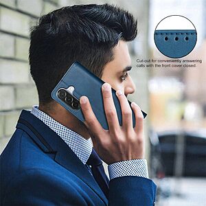 Θήκη Samsung Galaxy A26 5G / A17 5G / A17 4G / A27 5G - BINFEN COLOR BF37 - Flip Πορτοφόλι από Συνθετικό Δέρμα (PU) με TPU - Μπλε - RFID/Wallet/Stand — εικόνα 2