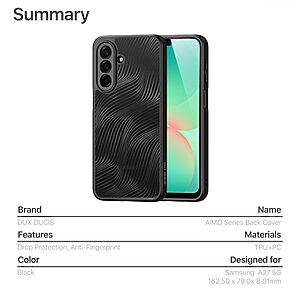 ΘΗΚΕΣ ΚΙΝΗΤΩΝ SAMSUNG ΑΞΕΣΟΥΑΡ 4 Θήκη Samsung Galaxy A27 5G - DUX DUCIS Aimo Series - Σκληρή Πλάτη PC+TPU - Μαύρο — εικόνα 2