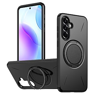 ΘΗΚΕΣ ΚΙΝΗΤΩΝ SAMSUNG ΑΞΕΣΟΥΑΡ 33 Σκληρή Πλάτη PC+TPU για Samsung Galaxy A27 5G (OEM) σε Μαύρο με περιστρεφόμενο kickstand 360° — ανθεκτική προστασία από πτώσεις & άνετη hands-free προβολή.