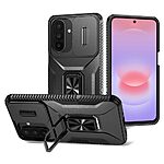 Σκληρή Πλάτη PC+TPU για Samsung Galaxy A27 5G (OEM) σε Μαύρο με Kickstand & Slider Κάμερας — διπλή προστασία στρώσης με βάση στήριξης & κάλυψη φακού για καθημερινή ασφάλεια.