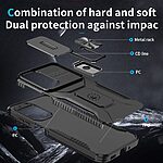 Θήκη Samsung Galaxy A27 5G - OEM Camshield Kickstand - Σκληρή Πλάτη PC+TPU - Μαύρο - Stand — εικόνα 8