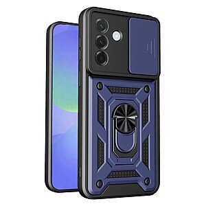 ΘΗΚΕΣ ΚΙΝΗΤΩΝ SAMSUNG ΑΞΕΣΟΥΑΡ 27 Σκληρή Πλάτη PC+TPU για Samsung Galaxy A27 5G (OEM) σε Μπλε με περιστρεφόμενο Stand — στρατιωτική προστασία από πτώσεις & ενσωματωμένη ασπίδα κάμερας για καθημερινή χρήση.