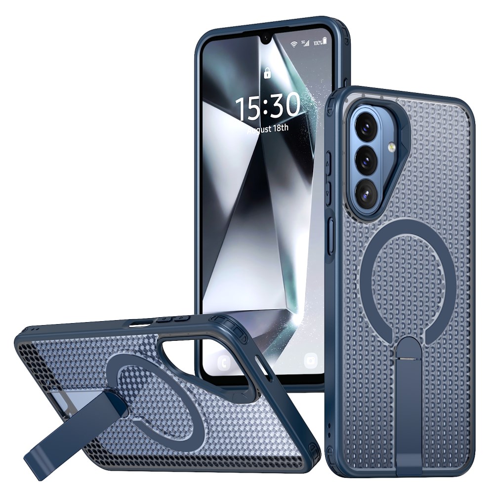 Θήκη Samsung Galaxy A27 5G - OEM - Σκληρή Πλάτη PC+TPU - Μπλε - Stand Σκληρή Πλάτη PC+TPU για Samsung Galaxy A27 5G (OEM) σε Μπλε με ενσωματωμένο Stand — grid texture σχεδιασμός, μαγνητικός δακτύλιος & ενισχυμένη προστασία από πτώσεις.