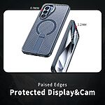 Θήκη Samsung Galaxy A27 5G - OEM - Σκληρή Πλάτη PC+TPU - Μπλε - Stand — εικόνα 4