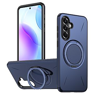 ΘΗΚΕΣ ΚΙΝΗΤΩΝ SAMSUNG ΑΞΕΣΟΥΑΡ 29 Σκληρή Πλάτη PC+TPU για Samsung Galaxy A27 5G (OEM) σε Μπλε με περιστρεφόμενο Stand 360° — ανθεκτική διπλή προστασία & hands-free προβολή από κάθε γωνία.