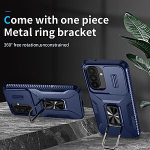 Θήκη Samsung Galaxy A27 5G - OEM Camshield Kickstand - Σκληρή Πλάτη PC+TPU - Μπλε - Stand — εικόνα 2