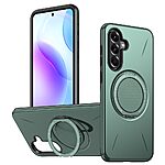 Σκληρή Πλάτη PC+TPU για Samsung Galaxy A27 5G (OEM) σε Πράσινο με περιστρεφόμενο Stand 360° — ανθεκτική προστασία από κρούσεις & hands-free προβολή από κάθε γωνία.