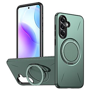 ΘΗΚΕΣ ΚΙΝΗΤΩΝ SAMSUNG ΑΞΕΣΟΥΑΡ 31 Σκληρή Πλάτη PC+TPU για Samsung Galaxy A27 5G (OEM) σε Πράσινο με περιστρεφόμενο Stand 360° — ανθεκτική προστασία από κρούσεις & hands-free προβολή από κάθε γωνία.