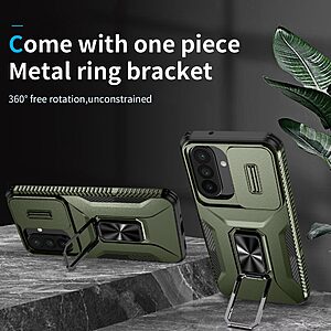 Θήκη Samsung Galaxy A27 5G - OEM Camshield Kickstand - Σκληρή Πλάτη PC+TPU - Πράσινο - Stand — εικόνα 2
