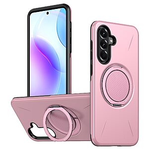 ΘΗΚΕΣ ΚΙΝΗΤΩΝ SAMSUNG ΑΞΕΣΟΥΑΡ 35 Σκληρή Πλάτη PC+TPU για Samsung Galaxy A27 5G (OEM) σε Ροζ με περιστρεφόμενο Stand 360° — ολοκληρωμένη προστασία από πτώσεις & άνετη hands-free προβολή.