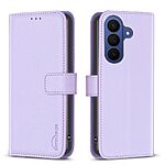 Flip Πορτοφόλι από Συνθετικό Δέρμα (PU) για Samsung Galaxy A27 5G (BINFEN COLOR BF17) σε Μωβ — θήκες καρτών, μαγνητικό κλείσιμο & ρυθμιζόμενη βάση για hands-free χρήση.