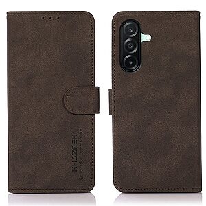Flip Πορτοφόλι από Συνθετικό Δέρμα (PU) για Samsung Galaxy A27 5G (KHAZNEH) σε Καφέ — θήκες κάρτων, βάση στήριξης & μαγνητικό κλείσιμο για ολοκληρωμένη καθημερινή προστασία.