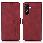 Flip Πορτοφόλι από Συνθετικό Δέρμα (PU) για Samsung Galaxy A27 5G (KHAZNEH) σε Κόκκινο — θήκες καρτών, μαγνητικό κούμπωμα & βάση στήριξης για hands-free χρήση.