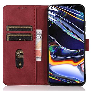 Θήκη Samsung Galaxy A27 5G - KHAZNEH - Flip Πορτοφόλι από Συνθετικό Δέρμα (PU) με TPU - Κόκκινο - Wallet/Stand — εικόνα 2