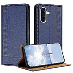 Flip Θήκη από Συνθετικό Δέρμα (PU) για Samsung Galaxy A27 5G (OEM) σε Μπλε — θήκη κάρτας & αναδιπλούμενη βάση stand για hands-free χρήση.