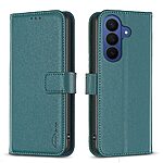 Flip Πορτοφόλι από Συνθετικό Δέρμα (PU) για Samsung Galaxy A27 5G (BINFEN COLOR BF17) σε Πράσινο — θήκες καρτών & ρυθμιζόμενη βάση στήριξης για hands-free χρήση.