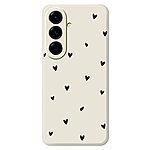 Πλάτη TPU για Samsung Galaxy A27 5G (OEM) σε Μπεζ με μοτίβο καρδιές — αντιολισθητικό soft-touch φινίρισμα & ανασηκωμένα χείλη για προστασία κάμερας.
