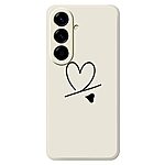 Πλάτη TPU για Samsung Galaxy A27 5G (OEM) σε Μπεζ με μοτίβο καρδιών — αντιολισθητική λαβή, ανασηκωμένα χείλη γύρω από κάμερα & ίσια κομψή γραμμή.