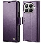 Flip Πορτοφόλι από Συνθετικό Δέρμα (PU) για Xiaomi 17T 5G (CASEME 023) σε Μωβ — θήκες καρτών, RFID προστασία & βάση στήριξης για καθημερινή χρήση.