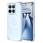 Σκληρή Πλάτη PC+TPU για Xiaomi 17T 5G (OEM) σε Διάφανο με ενσωματωμένο μαγνήτη — ενισχυμένες γωνίες airbag & πλήρης προστασία από πτώσεις και γρατζουνιές.