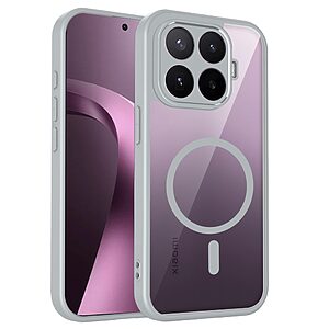 ΘΗΚΕΣ ΚΙΝΗΤΩΝ ΑΞΕΣΟΥΑΡ XIAOMI Mi 5X 13 Σκληρή Πλάτη PC+TPU για Xiaomi 17T 5G (OEM) σε Γκρι με ενσωματωμένο μαγνήτη — διαφανές πάνελ, ανασηκωμένα χείλη κάμερας & οθόνης για καθημερινή προστασία.