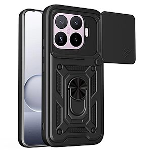 ΘΗΚΕΣ ΚΙΝΗΤΩΝ ΑΞΕΣΟΥΑΡ XIAOMI Mi 5X 23 Σκληρή Πλάτη PC+TPU για Xiaomi 17T 5G (OEM) σε Μαύρο με περιστρεφόμενο Stand — στρατιωτική προστασία από πτώσεις & κινητή ασπίδα κάμερας για καθημερινή χρήση.