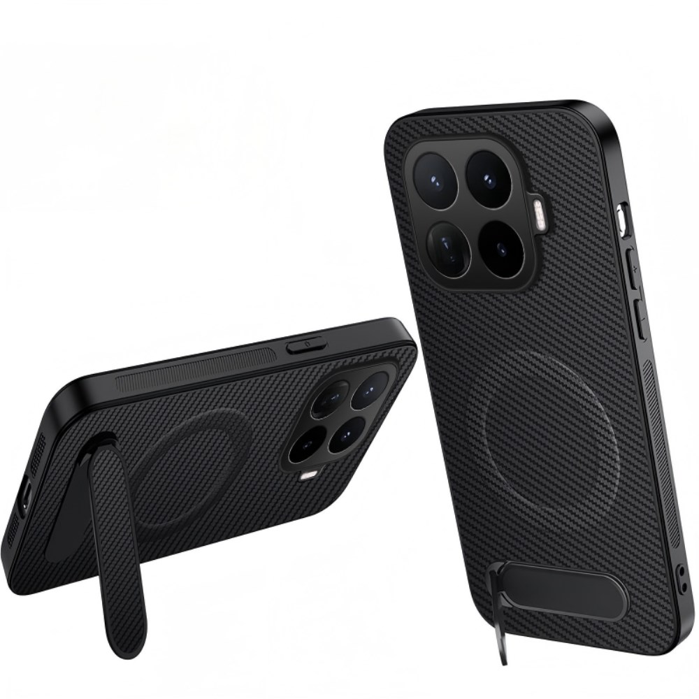 Θήκη Xiaomi 17T 5G - WANLONFENG QT Series - Σκληρή Πλάτη PC+TPU - Μαύρο - Stand Σκληρή Πλάτη PC+TPU για Xiaomi 17T 5G (WANLONFENG QT Series) σε Μαύρο με ενσωματωμένο Stand — υφή carbon fiber & μαγνητική συμβατότητα για καθημερινή προστασία.