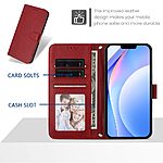 Θήκη Xiaomi 17T 5G - OEM - Flip Πορτοφόλι από Συνθετικό Δέρμα (PU) με TPU - Βαθύ Κόκκινο - RFID/Wallet/Stand/Λουράκι — εικόνα 6