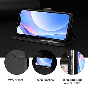 ΘΗΚΕΣ ΚΙΝΗΤΩΝ ΑΞΕΣΟΥΑΡ XIAOMI Mi A1 46 Θήκη Xiaomi 17T 5G - OEM - Flip Πορτοφόλι από Συνθετικό Δέρμα (PU) με TPU - Μαύρο - RFID/Wallet/Stand/Λουράκι — εικόνα 2