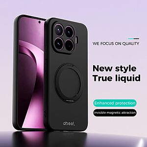 ΘΗΚΕΣ ΚΙΝΗΤΩΝ ΑΞΕΣΟΥΑΡ XIAOMI Mi 5X 44 Θήκη Xiaomi 17T 5G - ABEEL - Πλάτη Σιλικόνης - Μαύρο - Stand — εικόνα 2