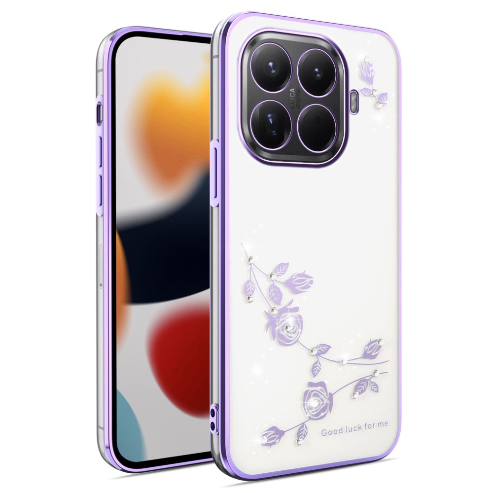 Θήκη Xiaomi 17T 5G - KADEM - Πλάτη TPU - Μωβ Πλάτη TPU για Xiaomi 17T 5G (KADEM) σε Μωβ με κρυστάλλινες στρας & λουλούδια — πολυτελής εμφάνιση & προστασία από πτώσεις έως 12 πόδια.